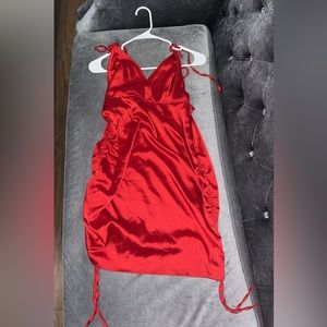 Special occasion satin red dress